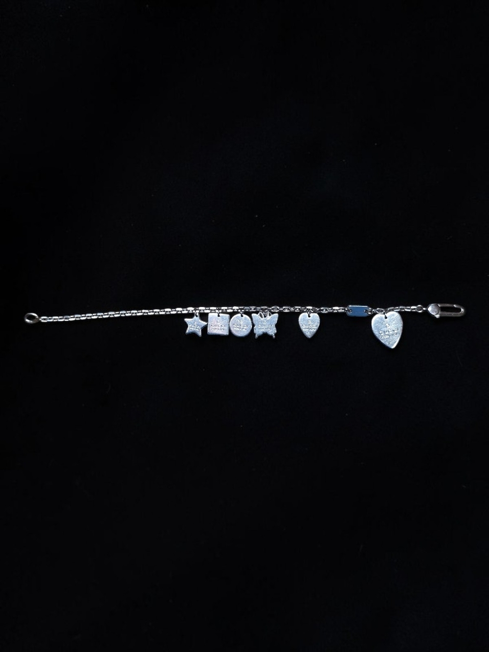 Gucci Trademark 925 Sterling Silver Charm Bracelet with Serpent Pouch & Box-EUC - Picture 3 of 10